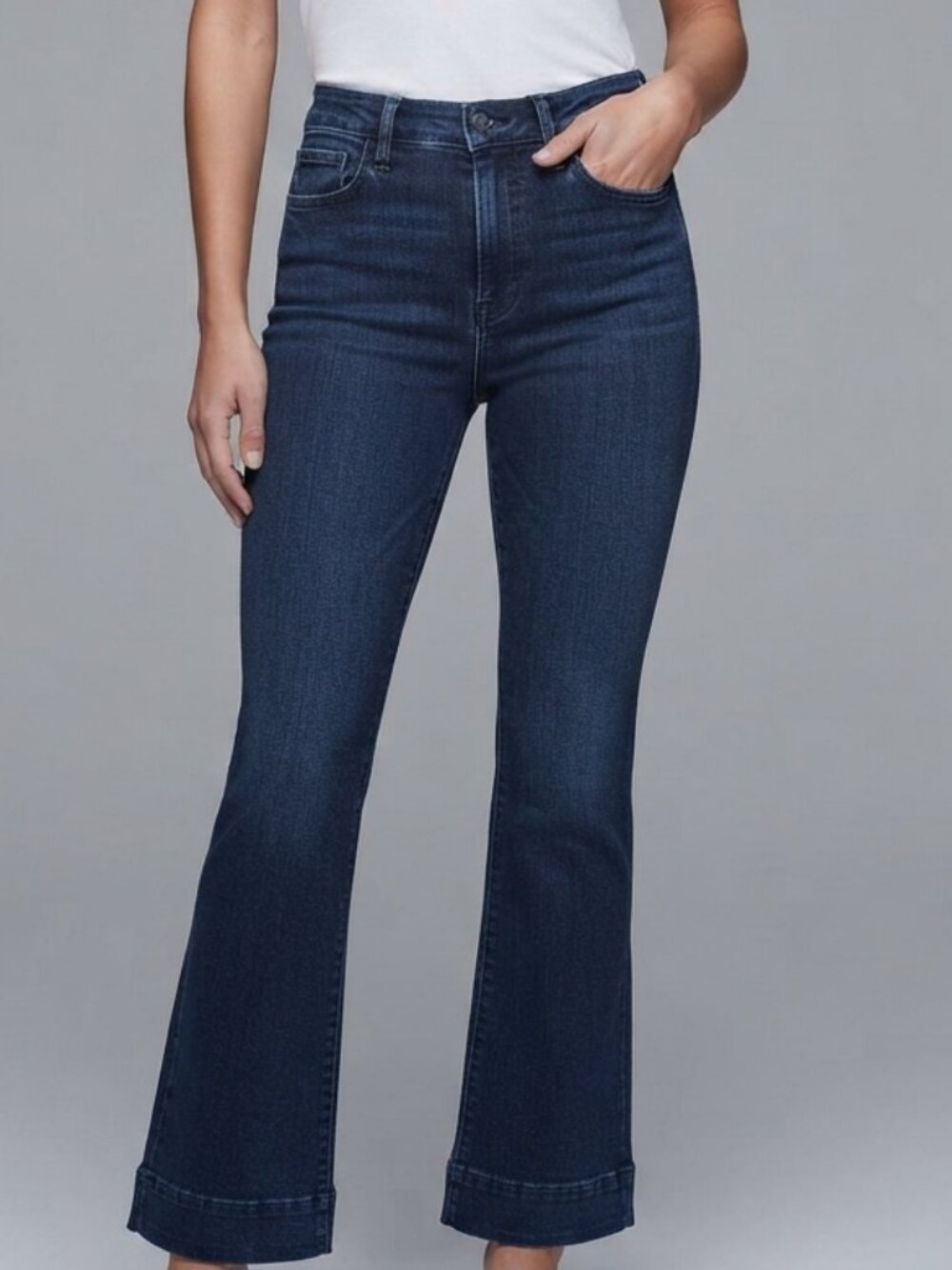 Good American Good Classic Bootcut Jeans Dark Indigo High Rise Size 2 / 26 tall